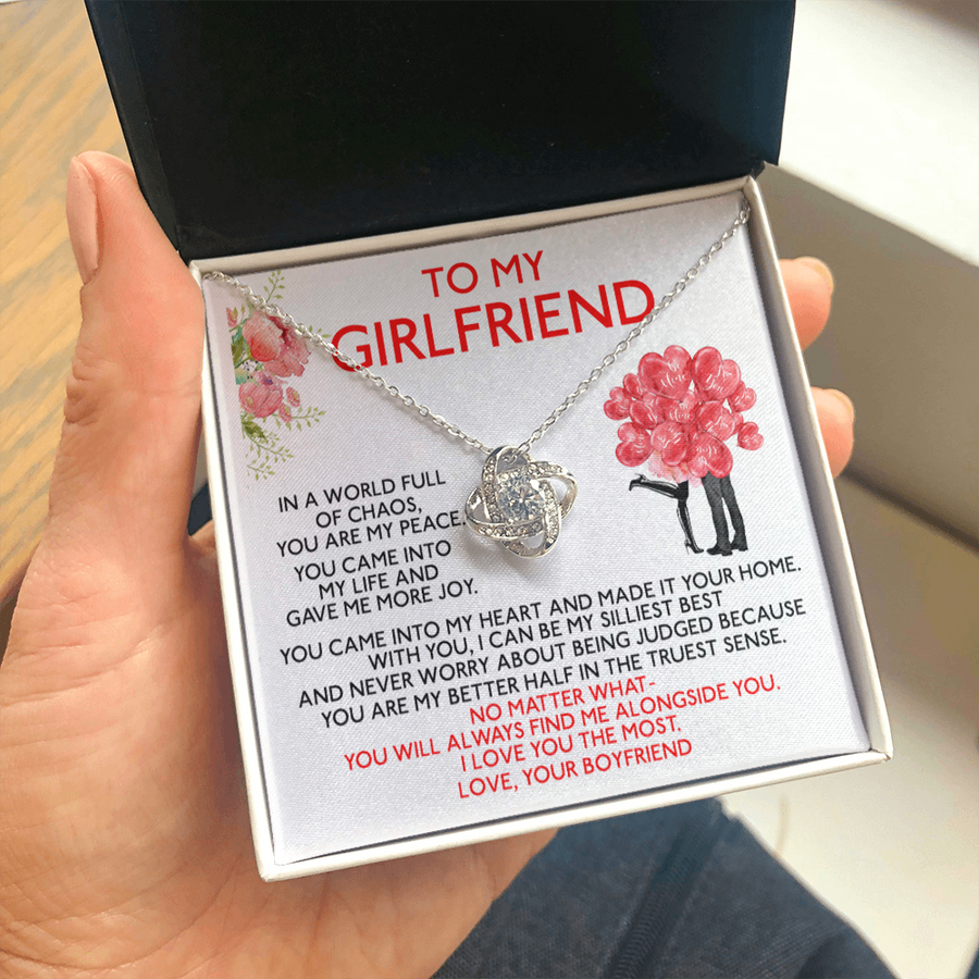 (GF002) Love Knot Necklace // Gift For Girlfriend