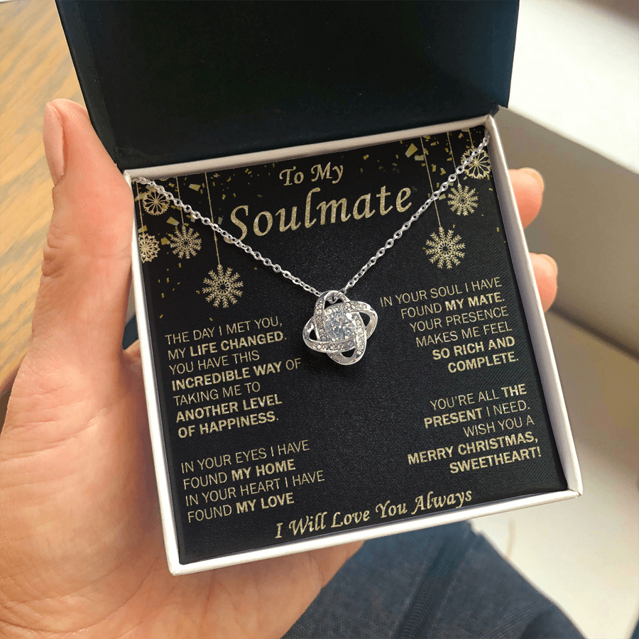 Gift For Your Soulmate Christmas - Meet You - Love Knot Necklace