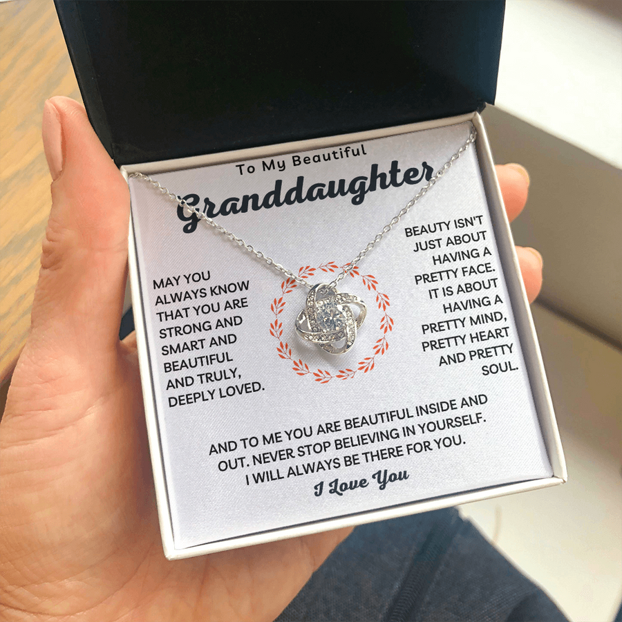To My Beautiful Granddaughter Necklace - Beauty Isn't Just A Pretty Face (162.lk.81)