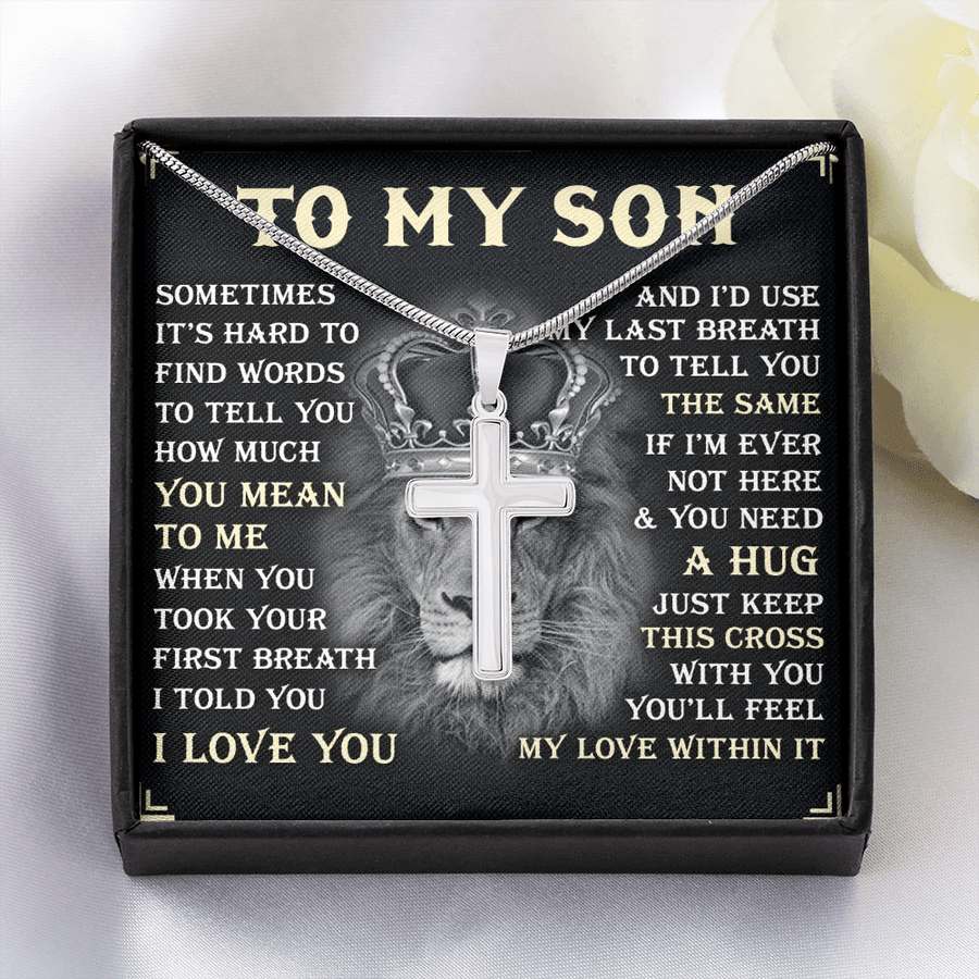 SM001 // Cross Necklace // GIFT FOR SON
