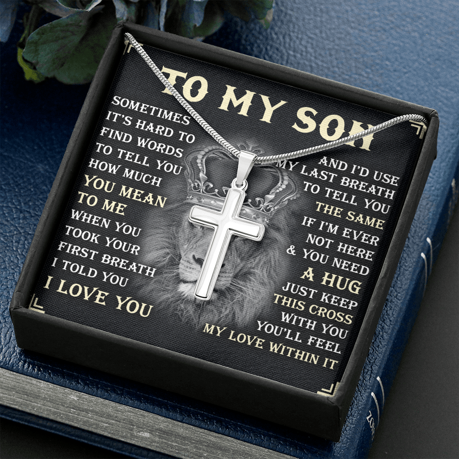 SM001 // Cross Necklace // GIFT FOR SON