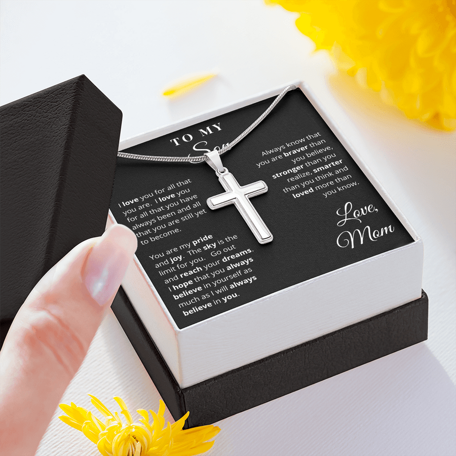 To My Son Love Mom Necklace