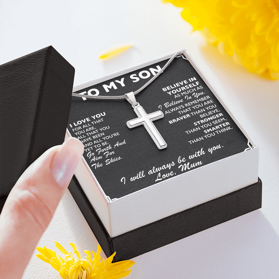 SU001 // Cross Necklace // Gift For Son