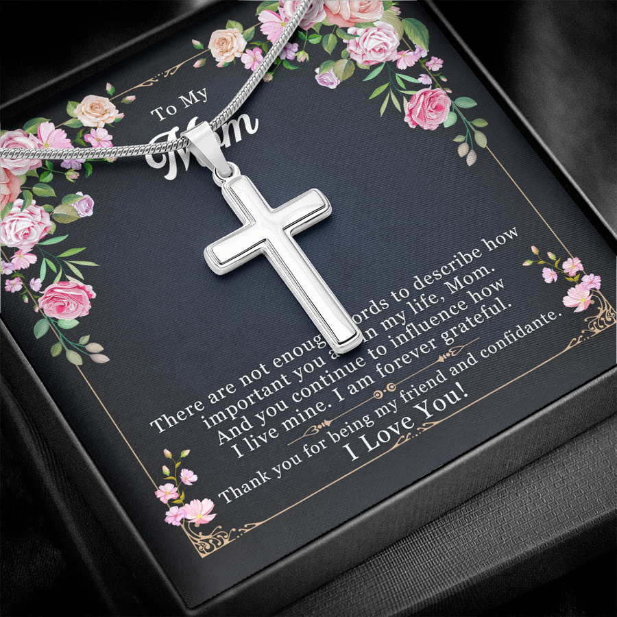 Cross Mother's Necklace Gift, Mom Gift From Daughter, Gift For Mom From Son, Christmas Gift For Mother, Birthday Gift For Mom