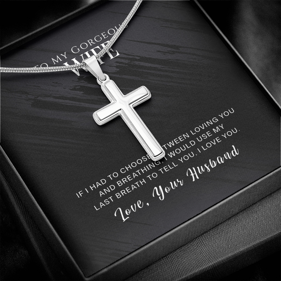 Cross Wife Necklace Gift, To My Wife Necklace Gift, Anniversary Gift, Gifts for Her, Christmas Gift for Wife, Birthday Gift, Gift for Wife