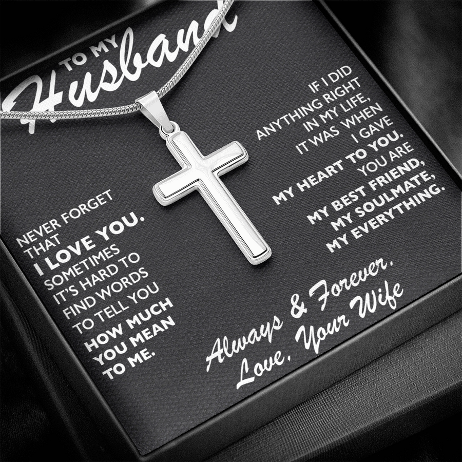 HB001 // Cross Necklace // Gift For Husband