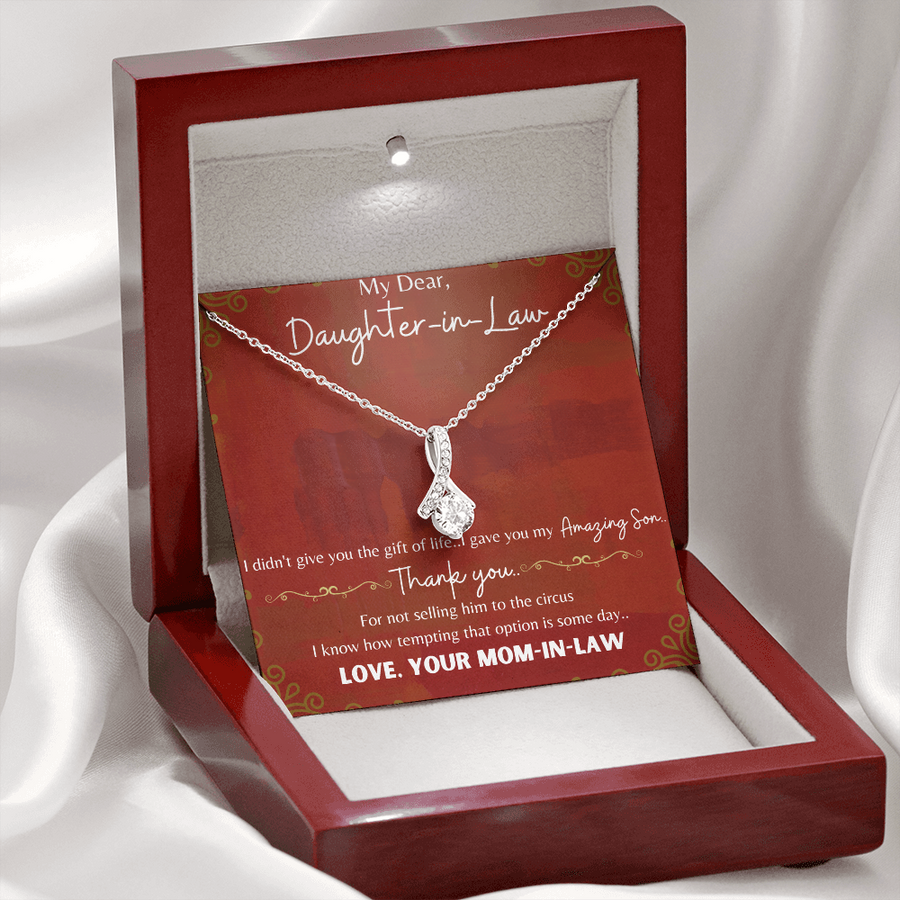 My Dear Daughter-in-law Necklace Love Your Mom-in-law - to My Daughter-in-law, Gift for Daughter-in-law, Daughter-in-law Necklace, to My Future Daughter-in-law, Wedding Gift - Gift for Daughter-in-law, Gift From Mother in Law