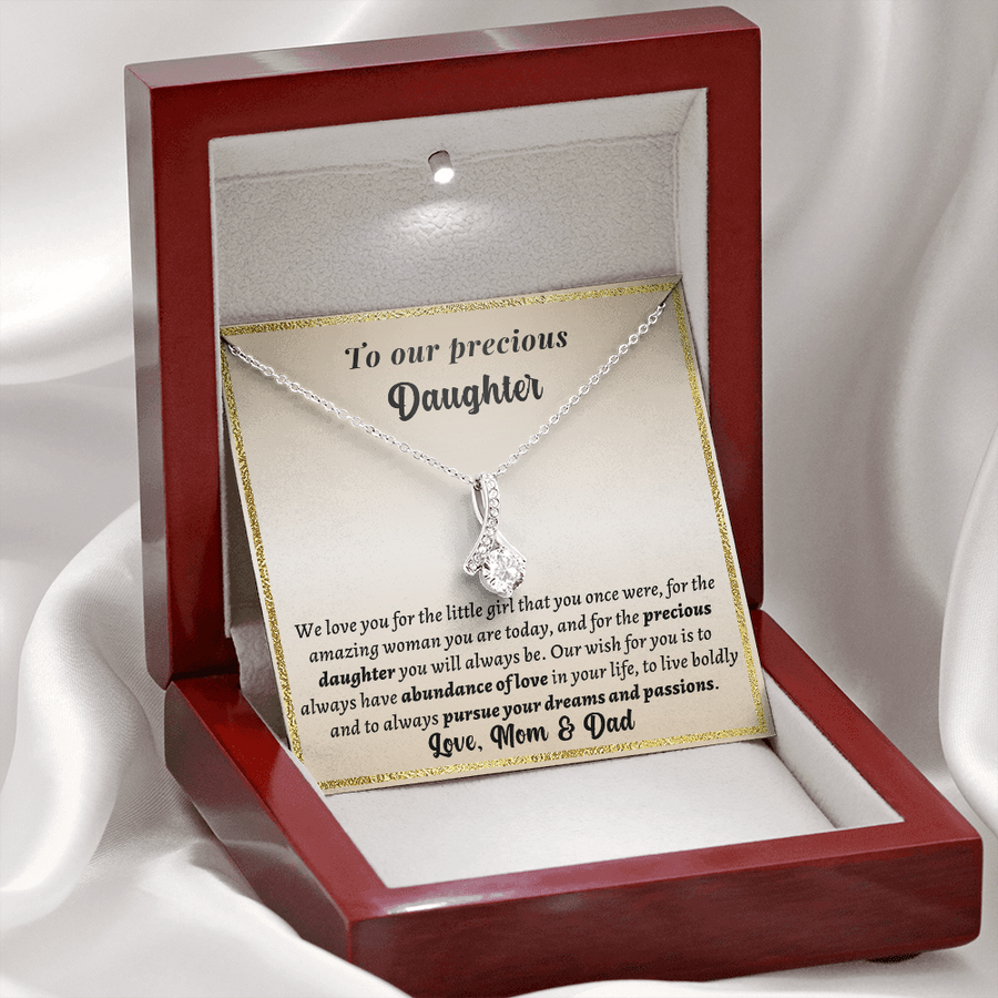 Gift for Daughter from Mom and Dad- Always pursue your dreams and passions Necklace