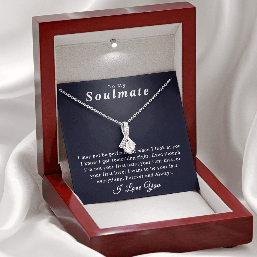 To My Soulmate, Necklace For Soulmate, Meaningful Soulmate Necklace, Thoughtful Christmas Gift For Her