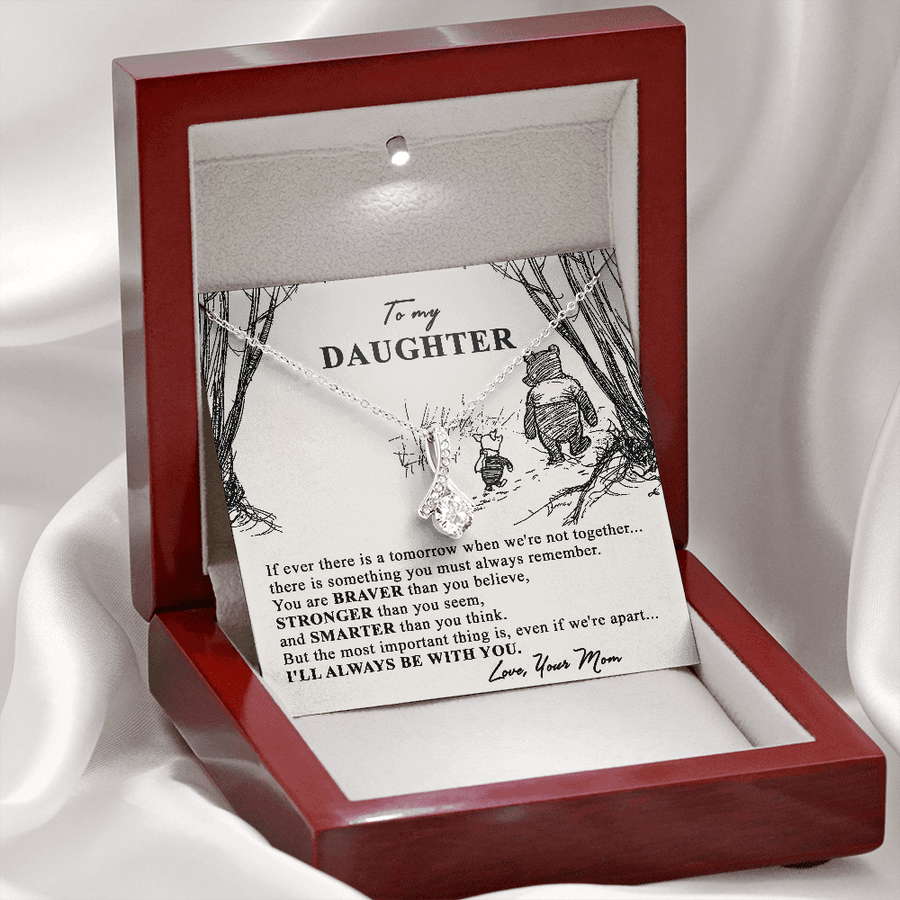 To My Daughter From Mom - Love Your Mom - to My Daughter Necklace, Daughter Necklace From Mom, Sentimental Gift Mother to Daughter, Daughter Jewelry, Mother Daughter - Gift for Daughter From Mom, Daughter Mother Necklace, Daughter Gift From Mom