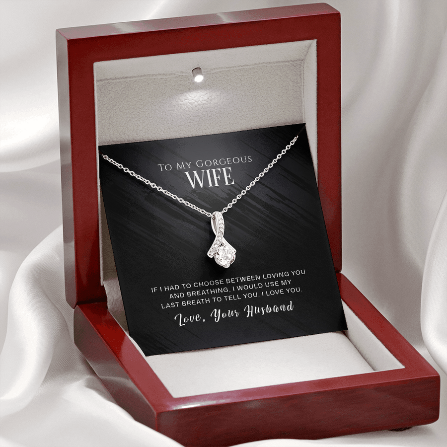 To My Wife Necklace Gift, Anniversary Gift, Gifts for Her, Christmas Gift for Wife, Birthday Gift, Gift for Wife