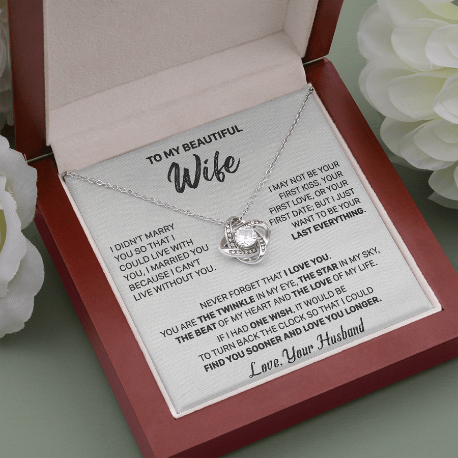 Gift For Wife Married You Forget Loveknot Necklace