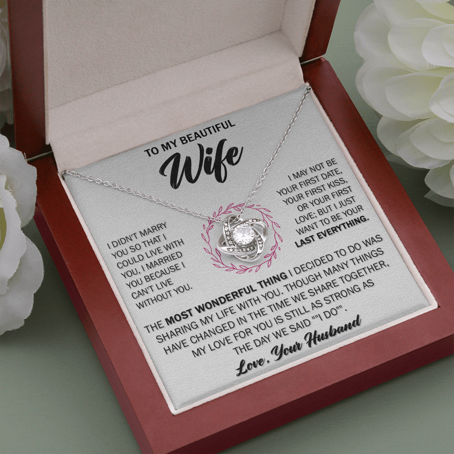 Gift For Wife - My Love - Love Knot Necklace