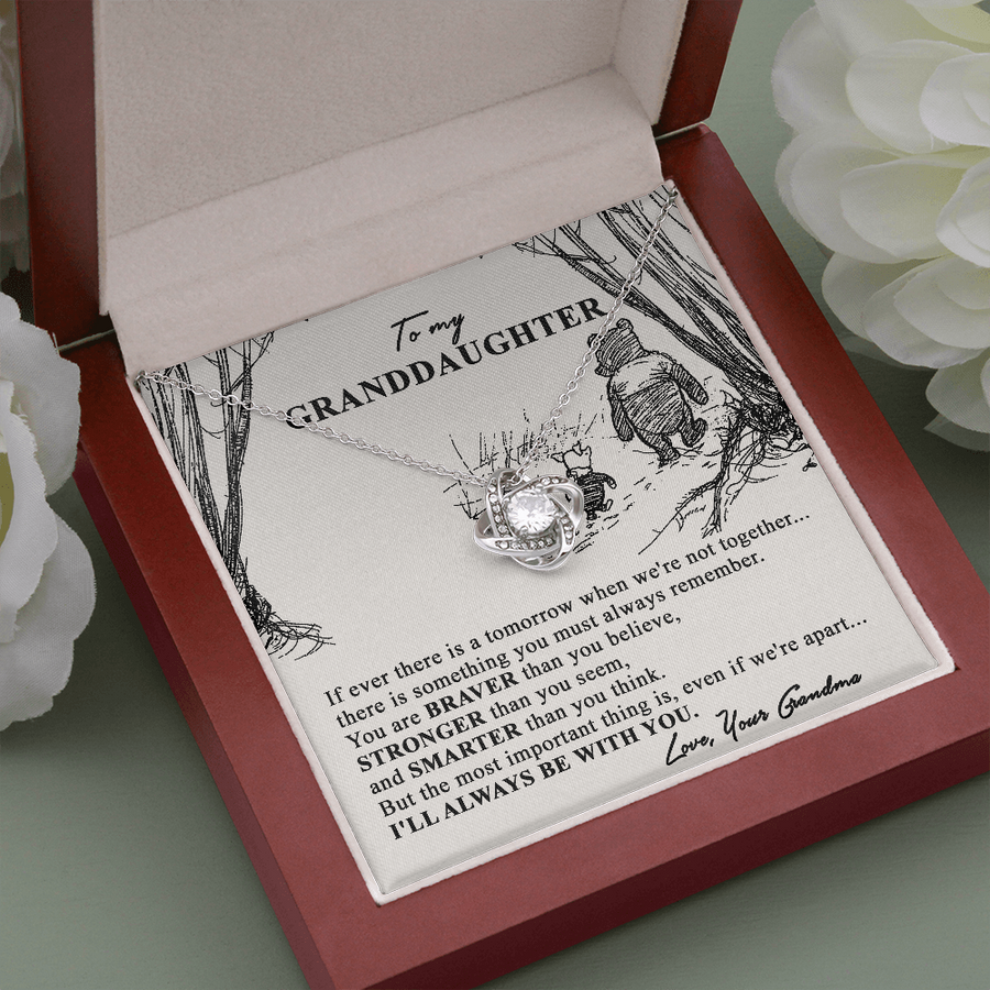 To My Granddaughter Gift From Grandmother, Grandma And Granddaughter Necklace, Granddaughter Christmas Gift, Granddaughter