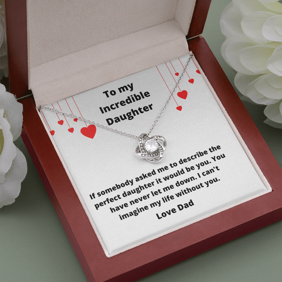 Incredible Daughter Love Knot Necklace BW1