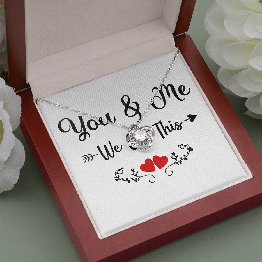 You and Me, We Got This Heart Necklace - Valentine Day Gifts for Boyfriend, Military Dog Tag Boyfriend Necklace Dog Tag Necklace