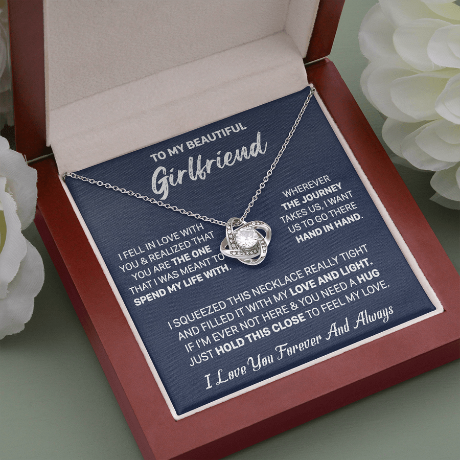Cadeau pour petite amie - Ressens mon amour - Collier nœud de l'amour