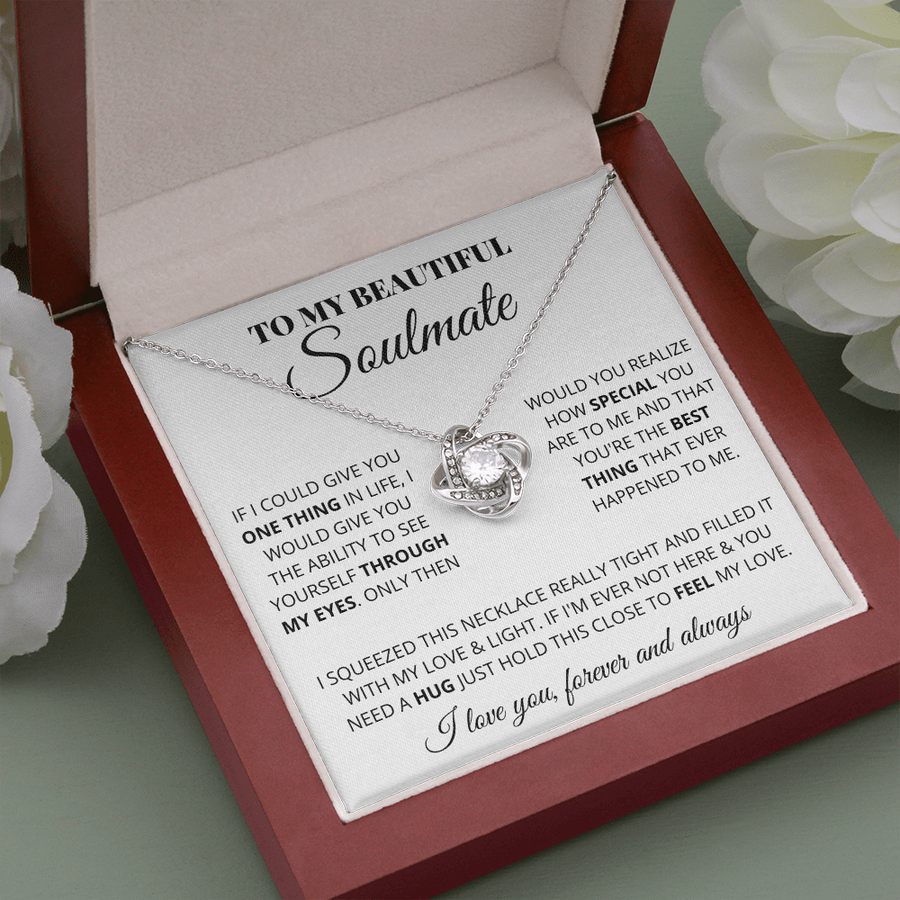 To My Beautiful Soulmate Necklace, Gift For Wife, Girlfriend, Anniversary Gift For Wife