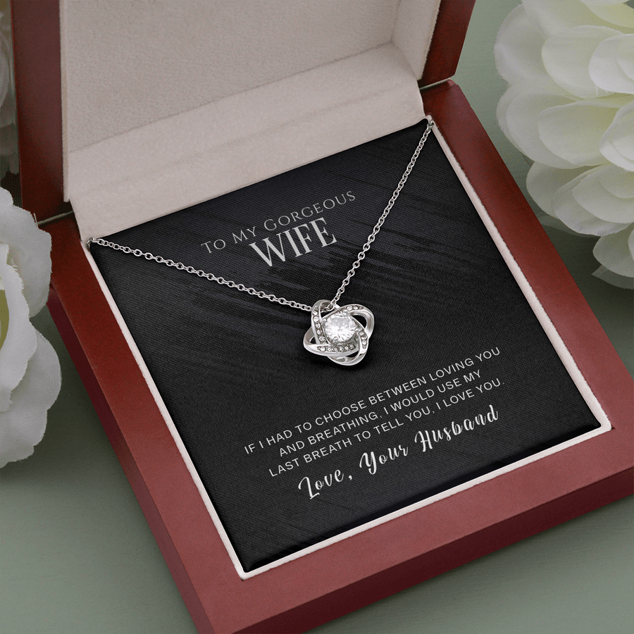 To My Wife Necklace Anniversary Gift For Wife, Gift For Wife, Necklace For Wife, Birthday Gift For Wife, Gift For Wife Birthday, Love Knot