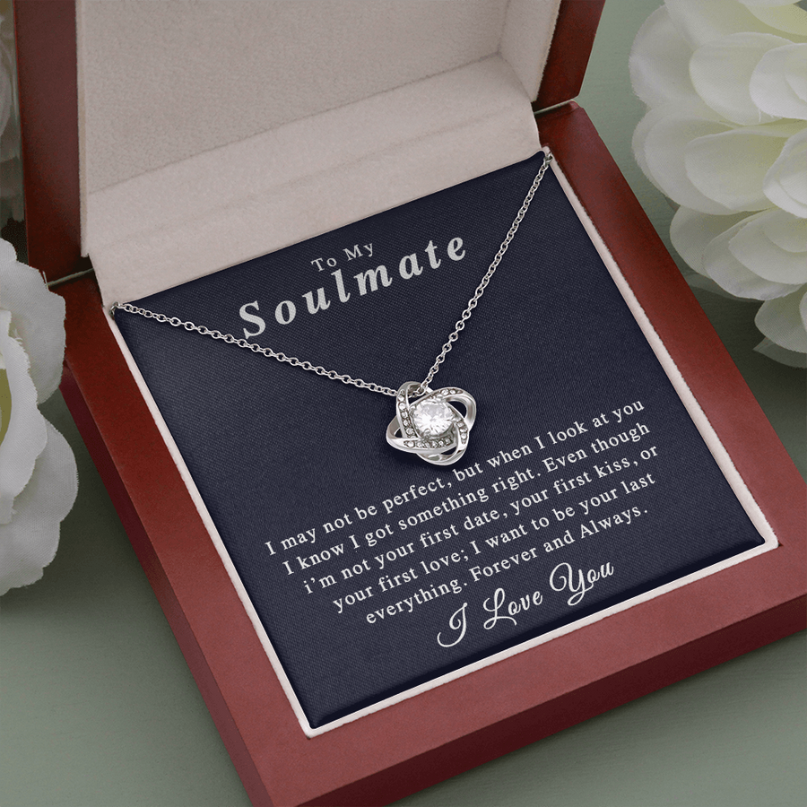 To My Soulmate - Alluring Love Necklace - the Perfect Gift for the Holidays - I Love You - Soul Sister Necklace, Unbiological Sister, Soul Sister Gift for Best Friend Gift, Turquoise Necklace Gold Personalized Friend Gift