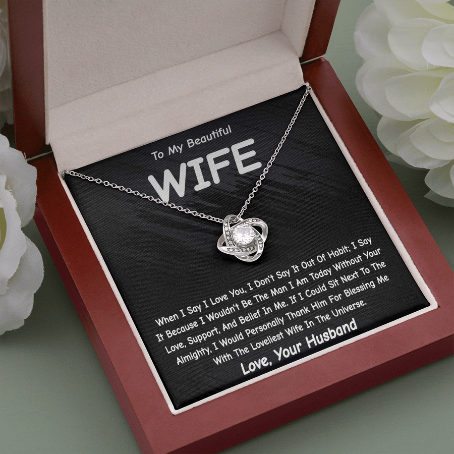 Husband To Wife Gift - Love Knot Necklace