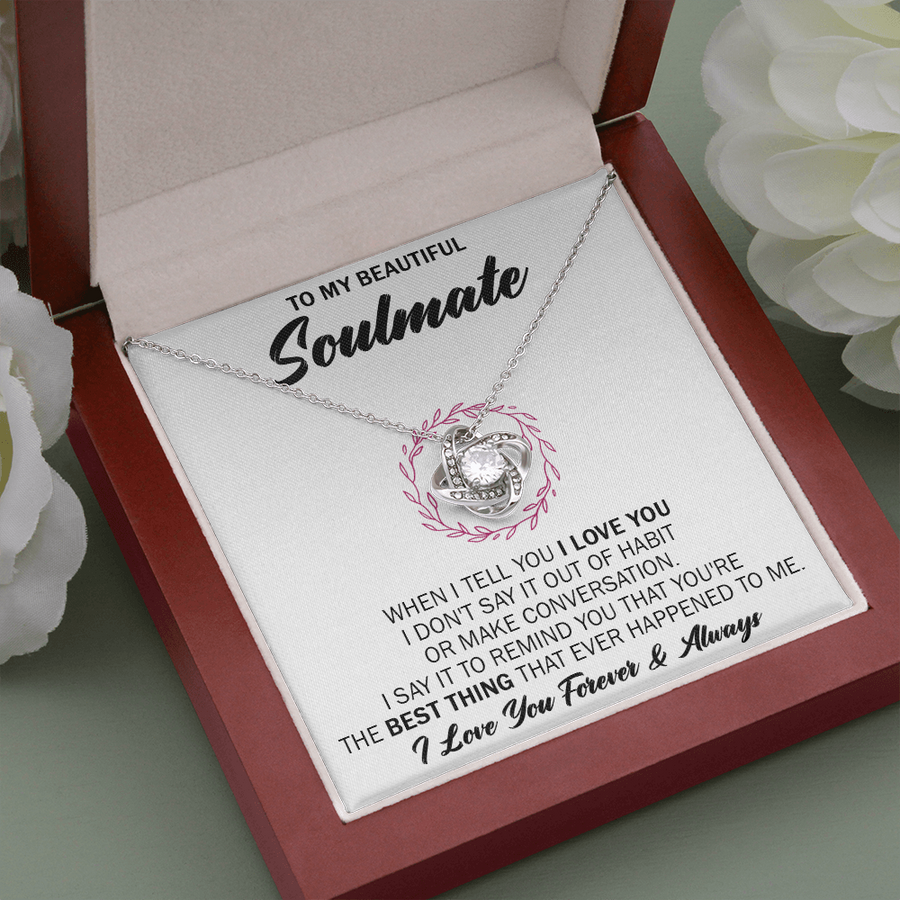 Cadeau pour votre âme sœur - Par habitude - Collier nœud d'amour