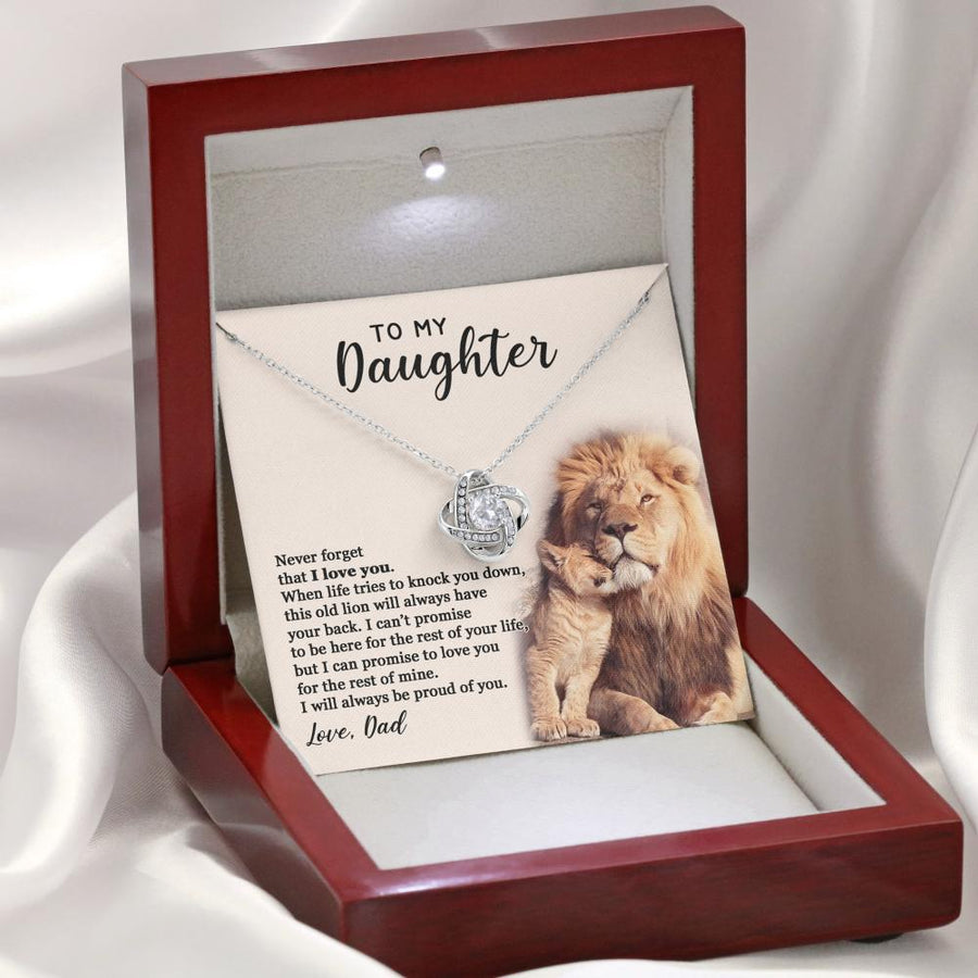 Daughter - Always proud of you - Love Knot Necklace