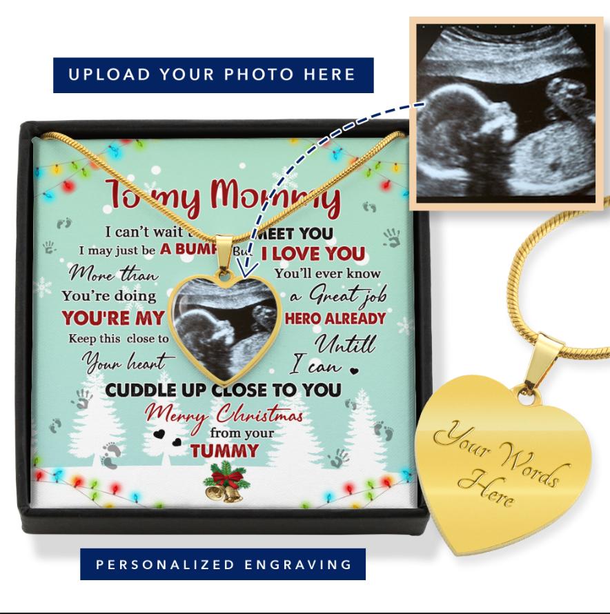 MOMMY - MERRY CHRISTMAS FROM YOUR TUMMY - PHT - 210032 Necklace