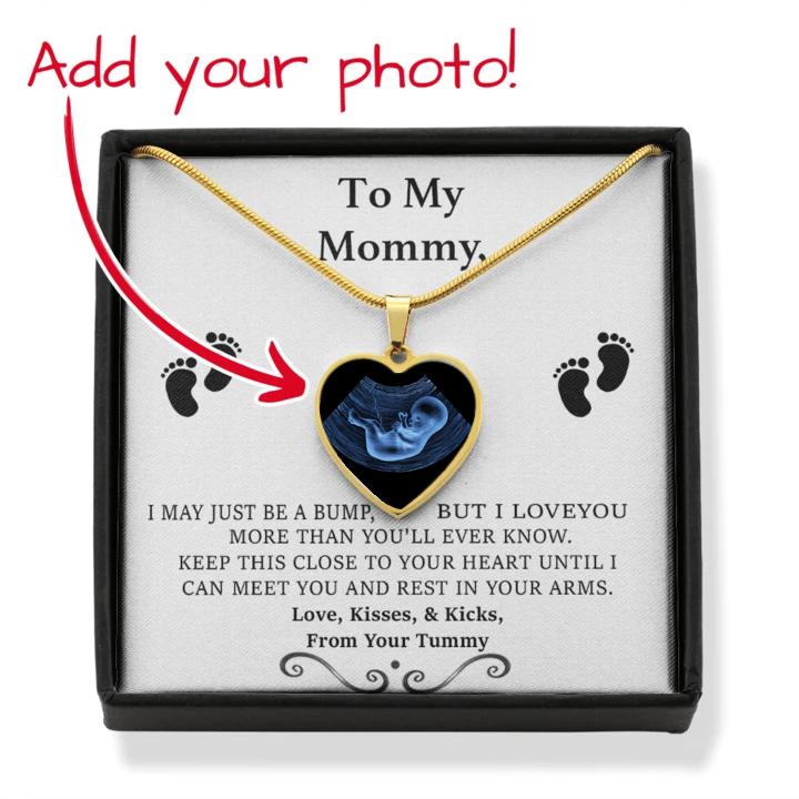 To My Mommy - Love, Kisses & Kicks From Your Tummy Necklace