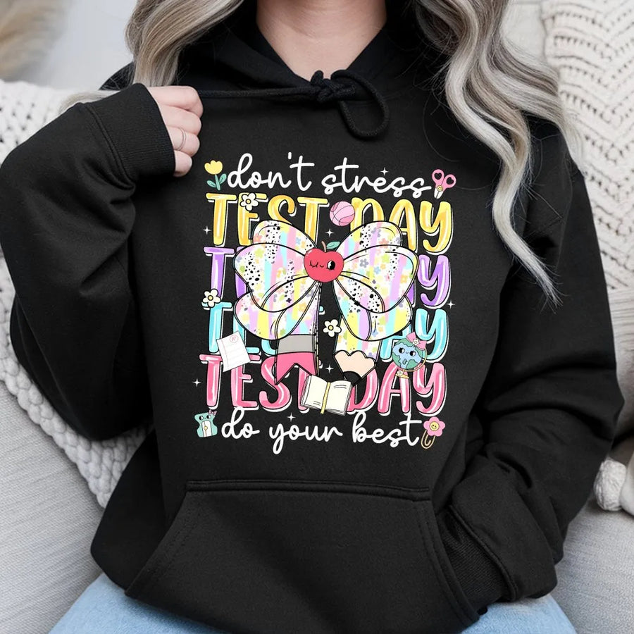 Test Day Shirt | Motivational State Testing Teacher Graphic Tee | Soft Cotton | Student Encouragement & Classroom Gift