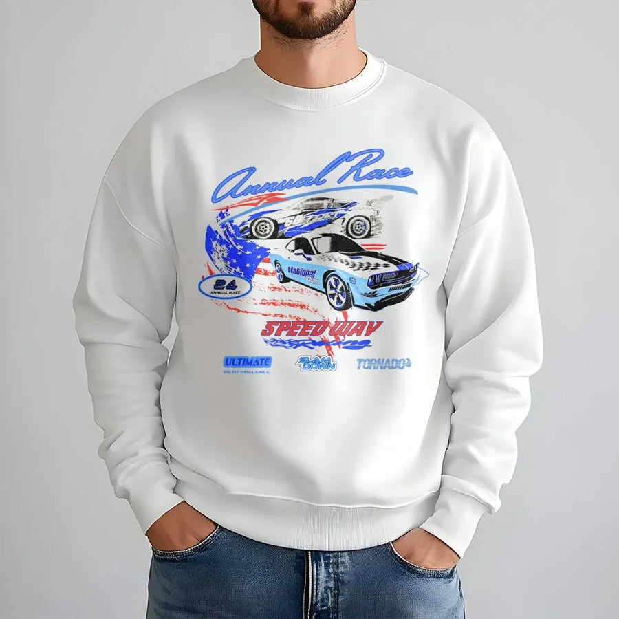 Vintage Racing Sweatshirt | Retro Sport Car Graphic | Premium Cotton Blend | Unisex Streetwear Gift for Car Enthusiasts