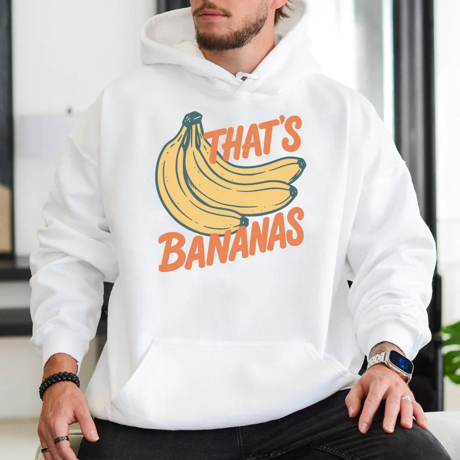 That's Bananas Hoodie | Retro Funny Fruit Meme Graphic | Premium Comfort Colors® Tee | Gift for Banana Lover & Foodie