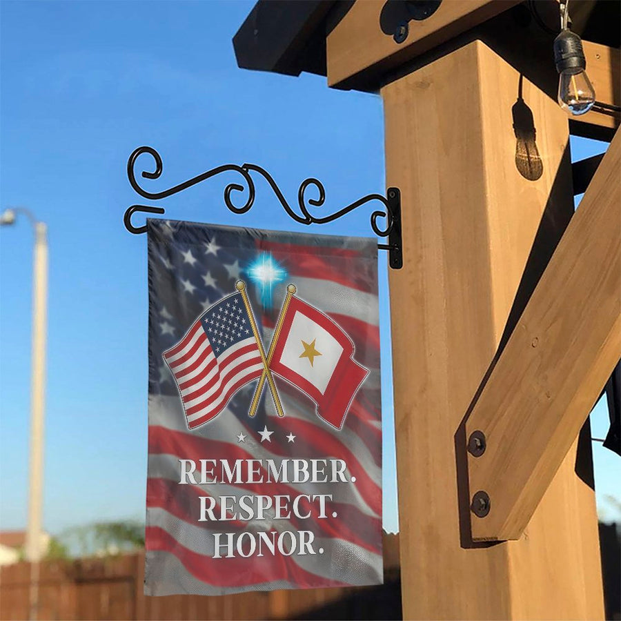 Gold Star Mother Garden Flag | Remember Respect Honor USA Flag | Weather-Resistant Premium Polyester | Patriotic Memorial Gift for Military Families