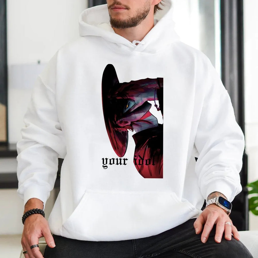 Your Idol Graphic Hoodie | Aesthetic Demon Hunter Streetwear | Premium Cotton Blend | Gift for Anime Fans and K-Pop Lovers