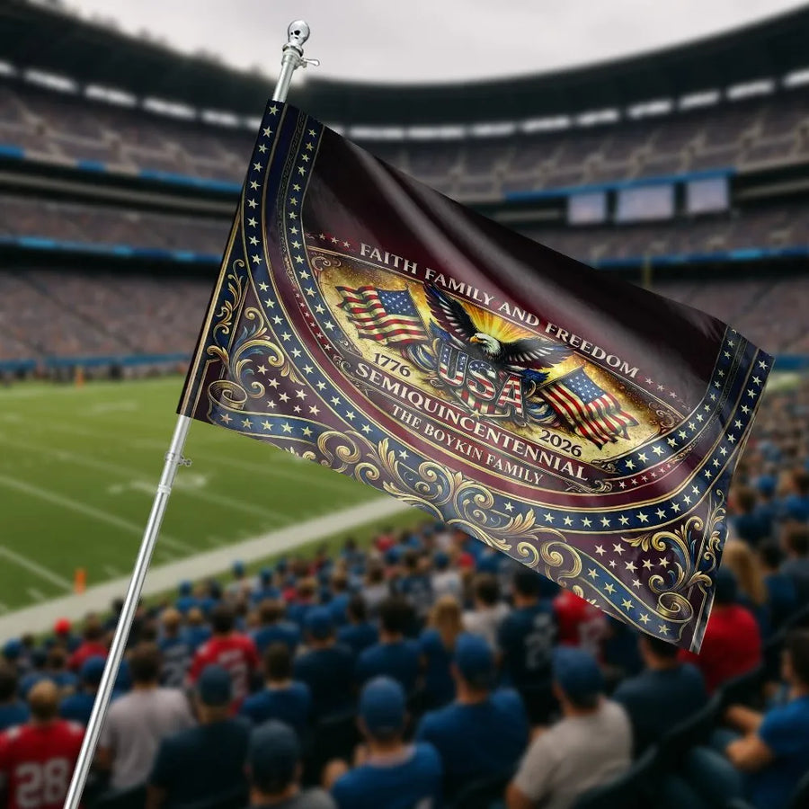 USA 250th Anniversary House Flag | Semiquincentennial 1776-2026 Eagle | Premium Double Sided Polyester | Patriotic Faith Family Freedom Gift