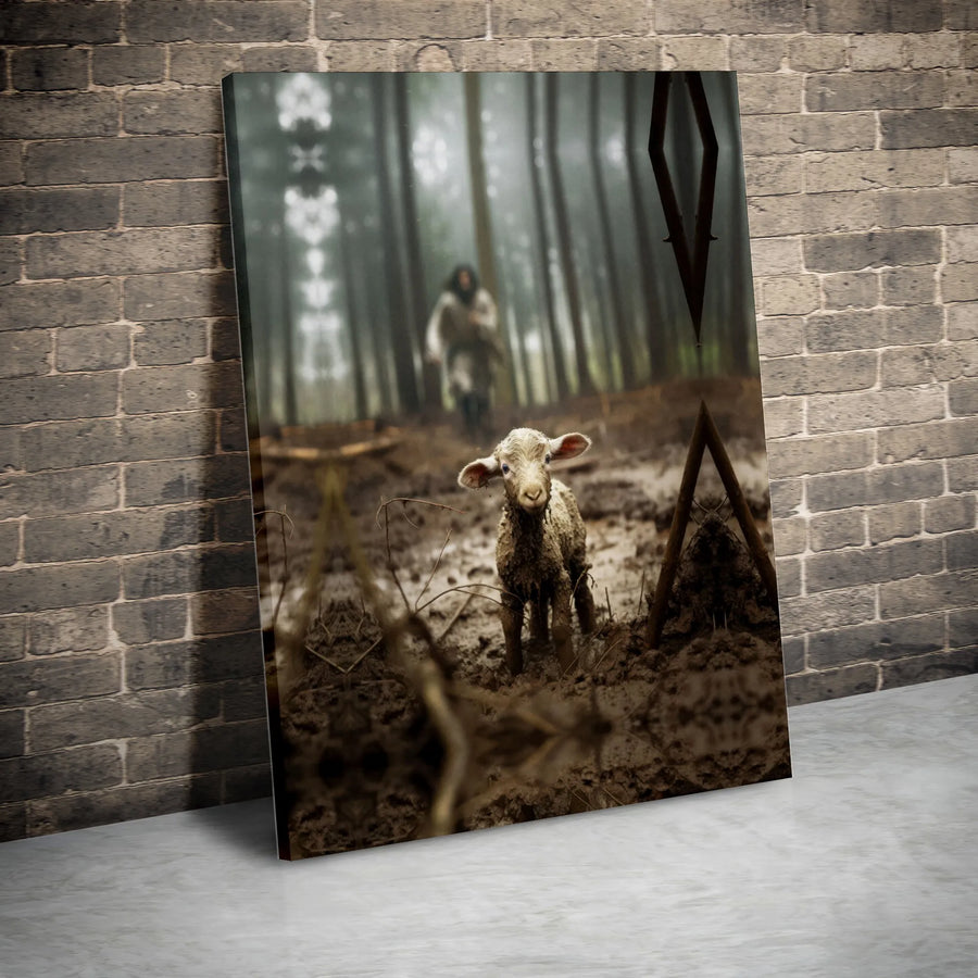 Lost Sheep Canvas Print | Biblical Parable Wall Art | Premium 1.25-Inch Gallery Wrap | Christian Home Decor Gift