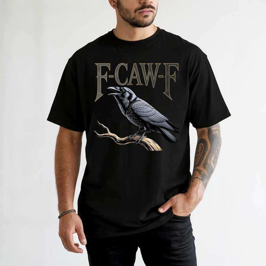 Raven Graphic T-Shirt | Gothic Crow Aesthetic Print | 100% Cotton Premium Tee | Nature Lover Gift for Men and Women