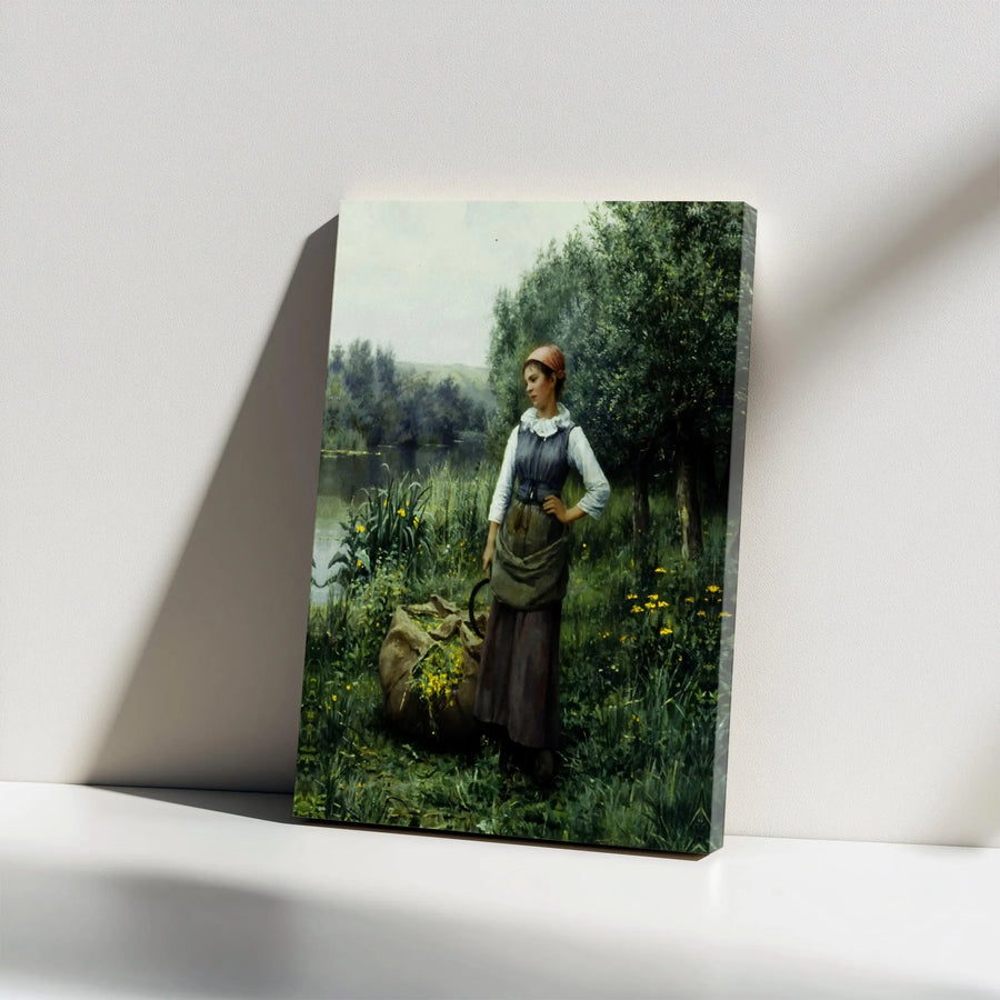 Jules Breton Song Of The Lark Canvas Art | Impressionist Countryside Wall Decor | Premium 1.25" Gallery Wrap | Classic Fine Art Gift for Home