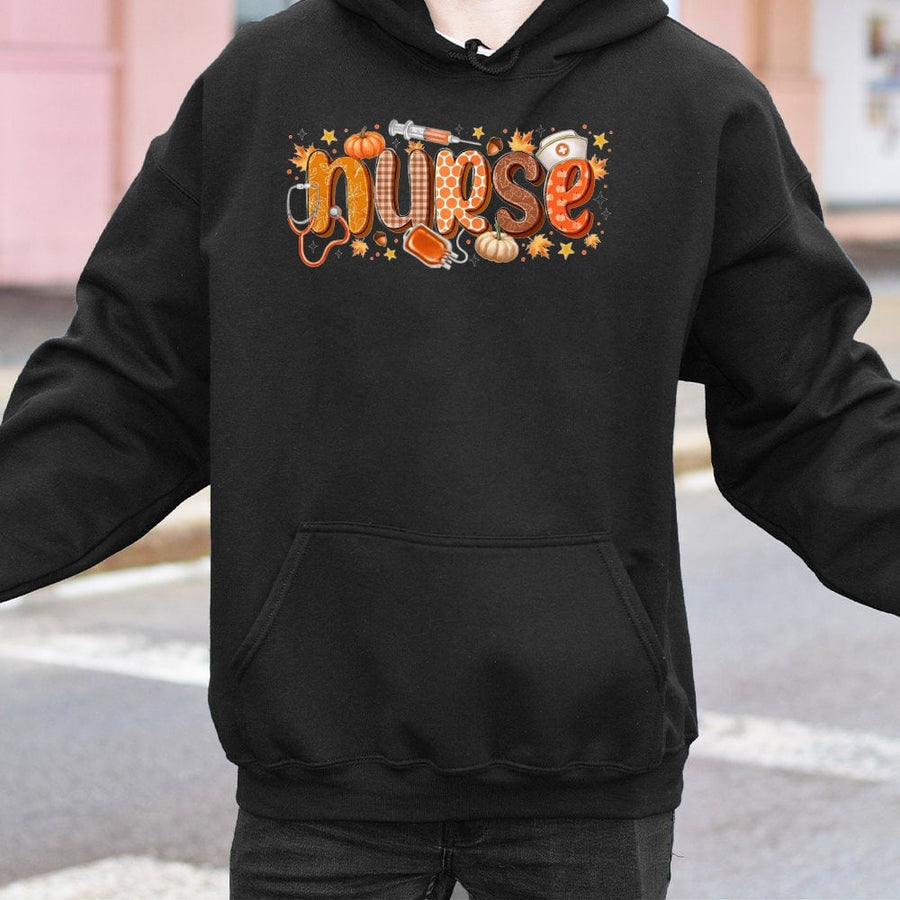 Fall Nurse Hoodie | Pumpkin Spice Medical Aesthetic | Soft Cotton-Blend | Nursing Student Gift For Autumn Season
