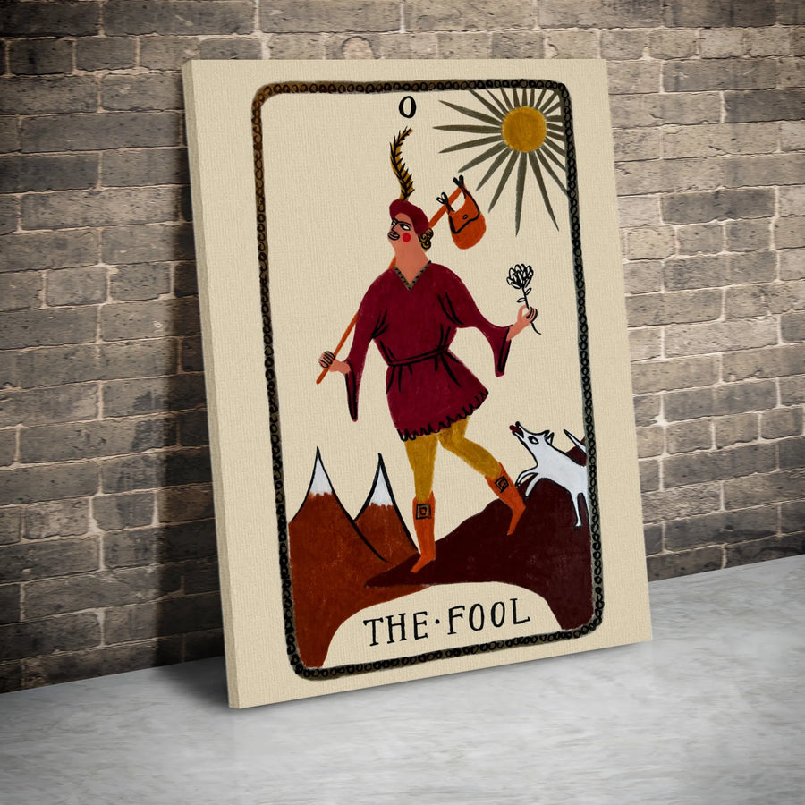 The Fool Tarot Card Wall Art | Mystical Bohemian Home Decor | Premium Gallery Wrap Canvas | Unique Spiritual Gift for Astrology Lovers