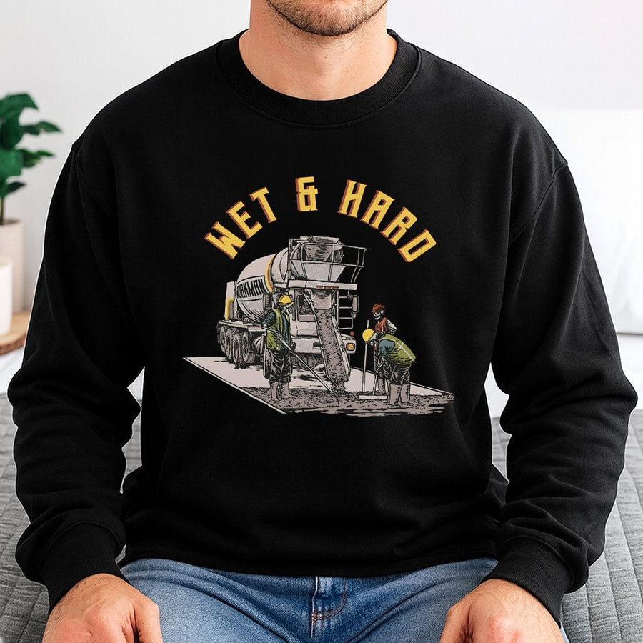 Concrete Worker Sweatshirt | Funny Construction Crew Graphic | Premium Cotton Blend | Gift for Cement Finisher or Builder