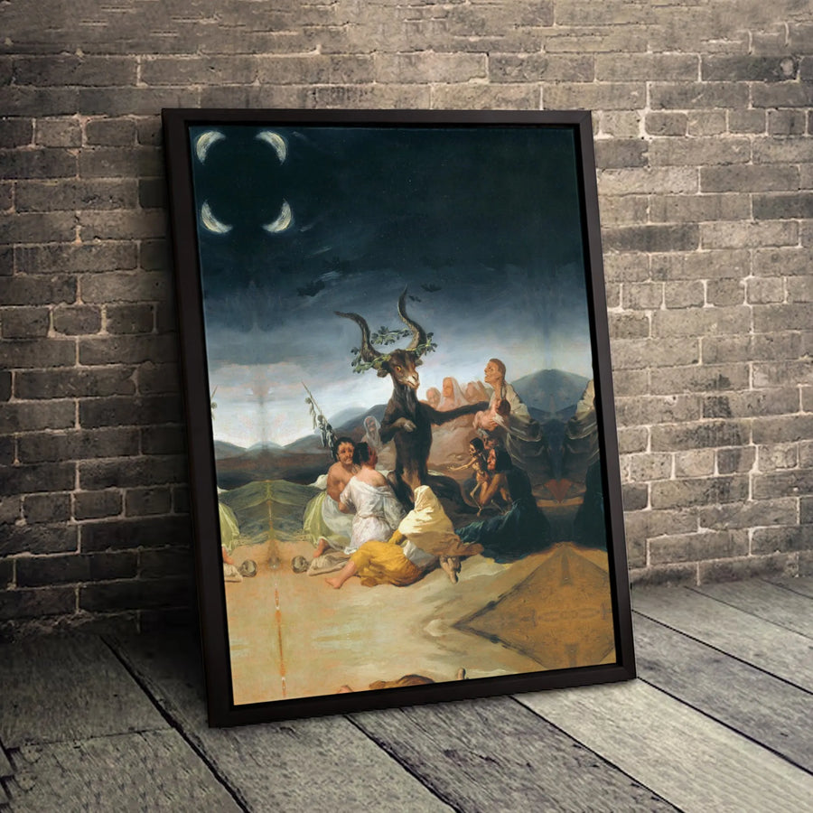 Witches' Sabbath by Francisco Goya | Dark Academia Fine Art Canvas | 1.25-Inch Gallery Wrap | Gothic Home Decor Wall Art