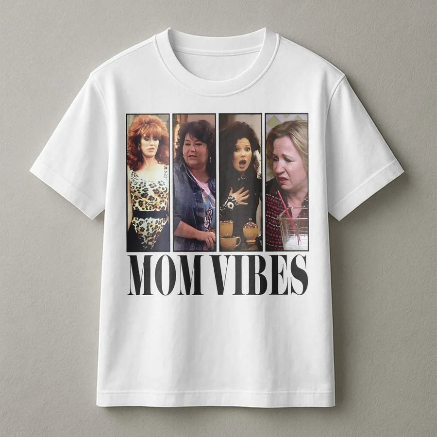 Retro 90s Mom Vibes T-Shirt | Vintage Mama Graphic Print | 100% Soft Cotton Premium Tee | Unique Mother's Day Gift for Mom