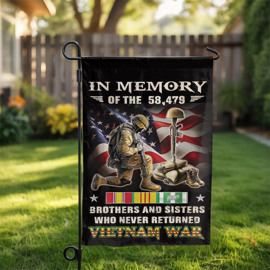 Vietnam War Memorial Garden Flag | Fallen Soldiers Honor Tribute | Weather-Resistant Premium Polyester | Patriotic Commemorative Outdoor Decor Gift