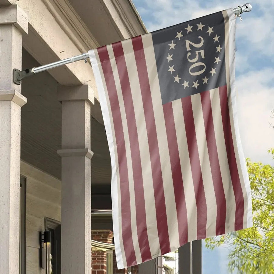 American Sestercentennial Flag | Vintage 1776 USA 250th Anniversary Design | Premium Double Sided Polyester | Patriotic Yard Decor Gift