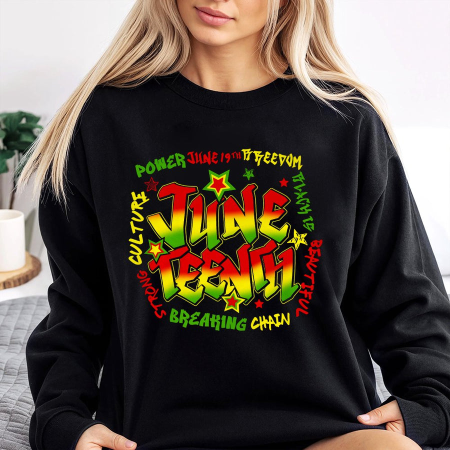 Juneteenth Sweatshirt | Black History Freedom Graphic | Premium Cotton Blend | Unisex Emancipation Day Gift for Equality Advocates