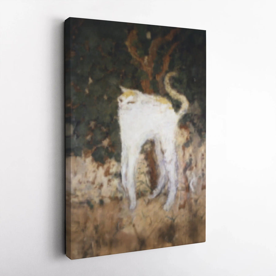 Cursed Cat Painting Canvas Print | Surreal Meme Art Wall Decor | Gallery Wrapped Professional Quality | Funny Gift for Cat Lovers