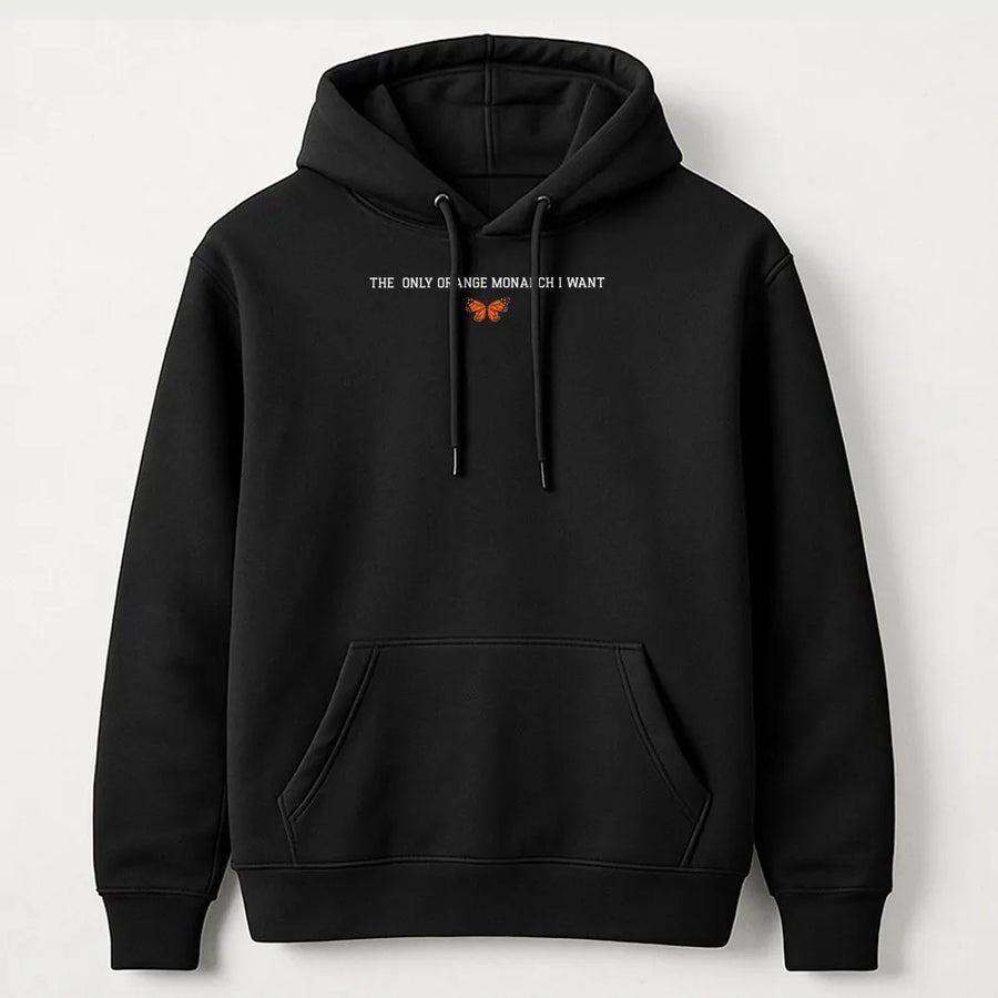 Butterfly Graphic Hoodie | The Only Orange Monarch I Want Design | Premium Cotton Blend | Statement Gift For Activists
