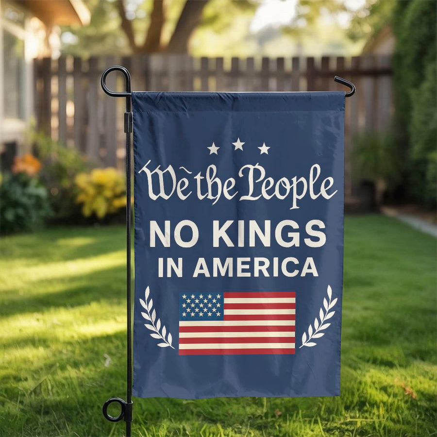 We The People No Kings In America Garden Flag | Patriotic US Yard Decor | Premium Weather-Resistant Polyester | July 4th Independence Day Gift