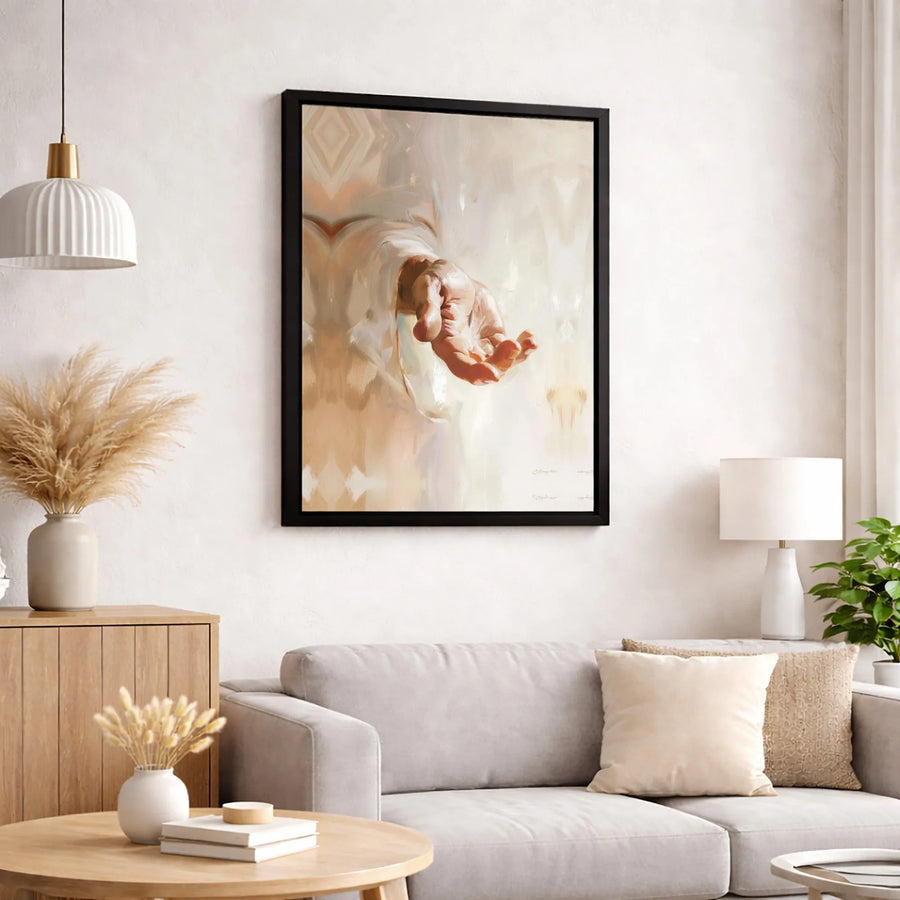 Jesus Hand Reaching Out Canvas Art | Christian Religious Wall Decor | Premium Fade-Resistant Print | Spiritual Gift for Home or Office